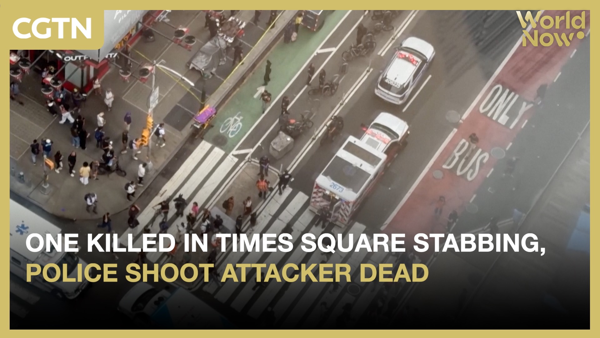 One killed in Times Square stabbing, attacker shot dead by police