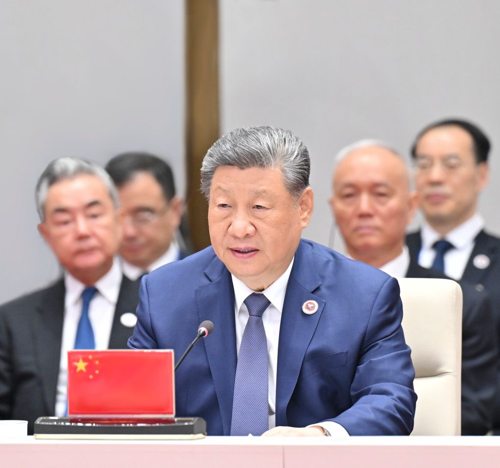 Chinese President Xi Jinping delivers a speech at the 26th Meeting of the Council of Heads of State of the Shanghai Cooperation Organization (SCO) in Bishkek, Kyrgyzstan, September 1, 2026. /Xinhua
