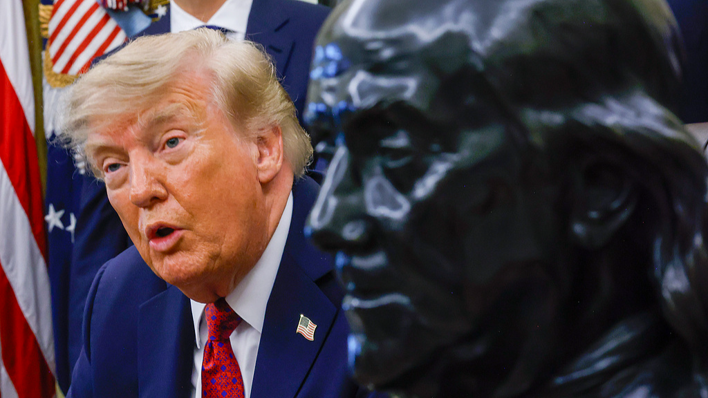 US President Donald Trump speaks during an event in the Oval Office at the White House in Washington, DC, US, August 31, 2026. /VCG 