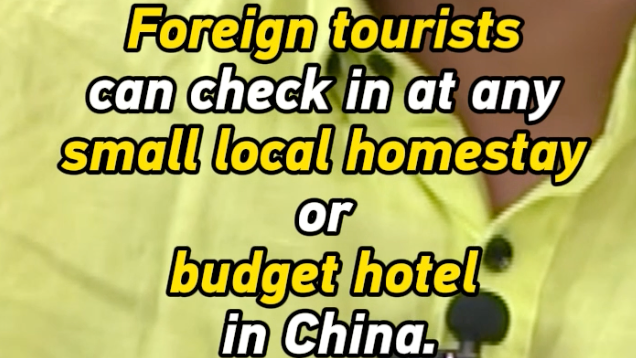 Can foreign tourists check in at any hotel in China?