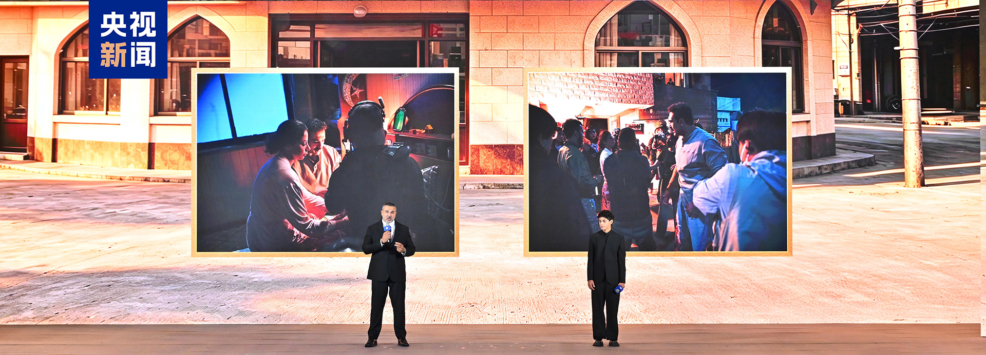 Egyptian actors starring in the Chinese anti-war film 