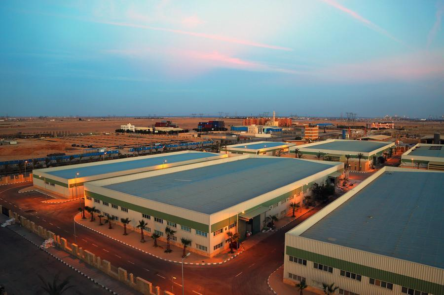 This undated file photo shows a view of the China-Egypt TEDA Suez Economic and Trade Cooperation Zone in Ain Sokhna district of Suez province, Egypt. /Xinhua