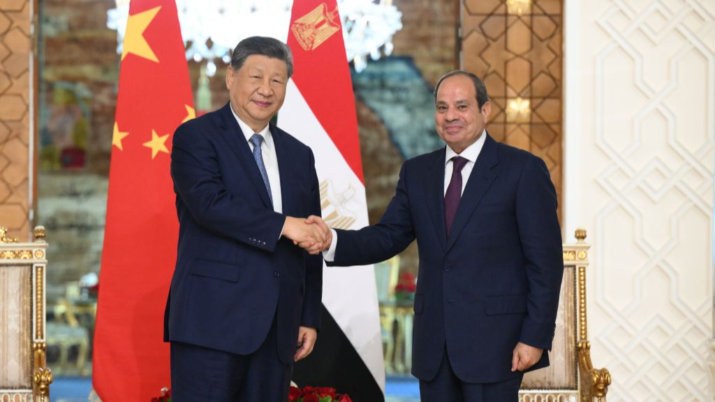Chinese President Xi Jinping holds talks with Egyptian President Abdel Fattah El-Sisi in Cairo, Egypt, September 2, 2026. /Xinhua