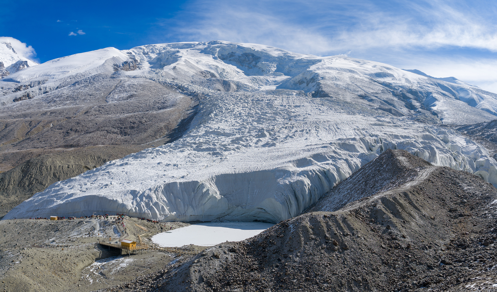 A view of Muztagh Ata Glacier, known as the 