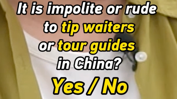 Is it rude to tip waiters or tour guides in China?