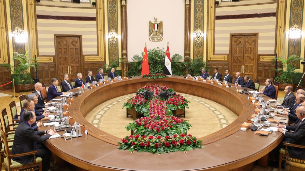 Chinese President Xi Jinping holds talks with Egyptian President Abdel Fattah El-Sisi, in Cairo, Egypt, September 2, 2026. /Xinhua