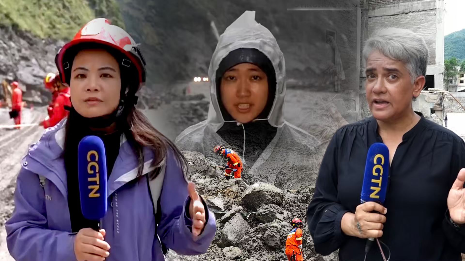 CGTN on the frontline: Inside the ongoing mudslide rescue