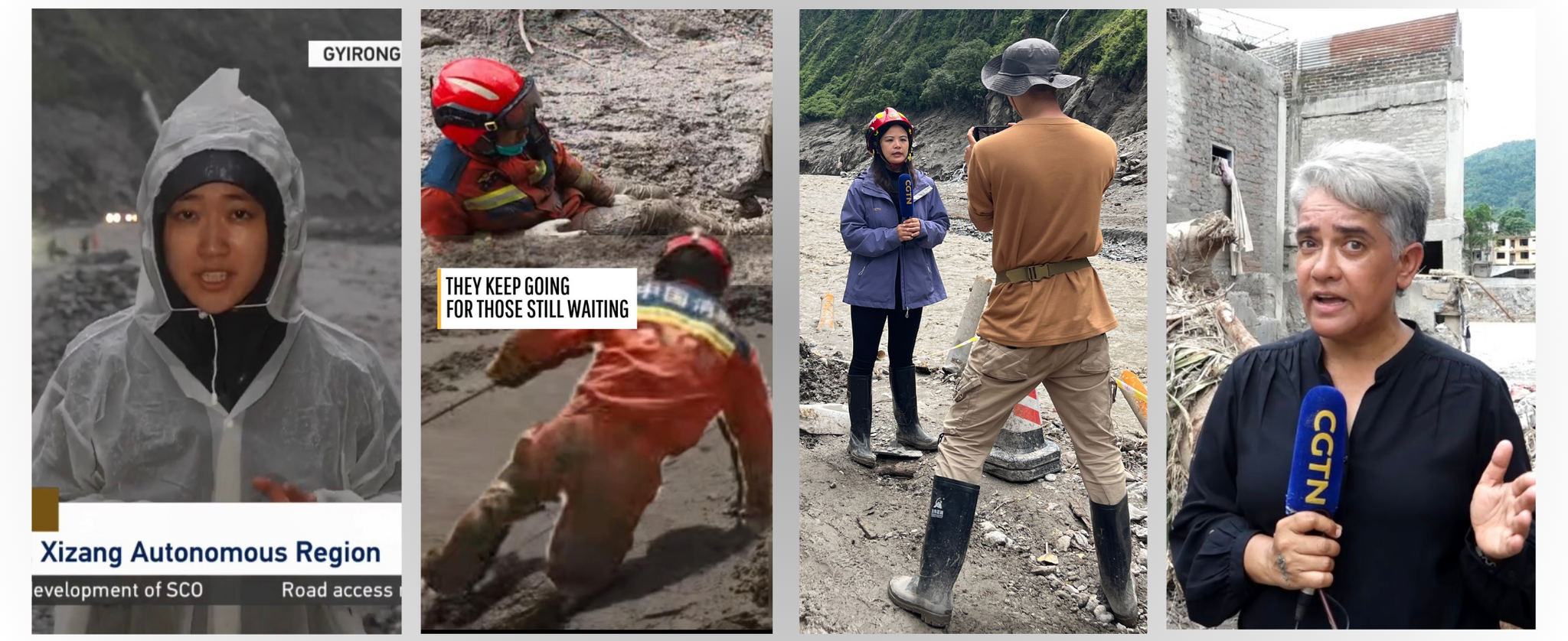 Since the devastating landslide on August 26, CGTN crews have been on the frontlines of search and rescue operations in China’s Xizang Autonomous Region bordering Nepal, as well as flood‑hit villages along Nepal’s Trishuli River. /CGTN