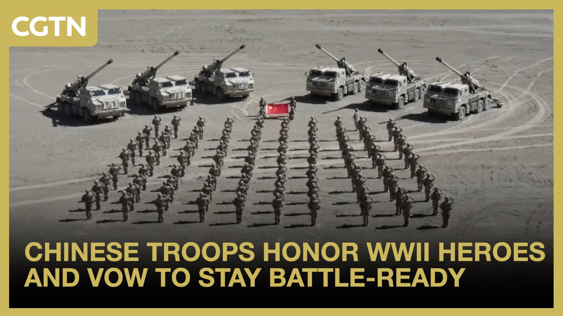Chinese troops honor WWII heroes and vow to stay battle-ready