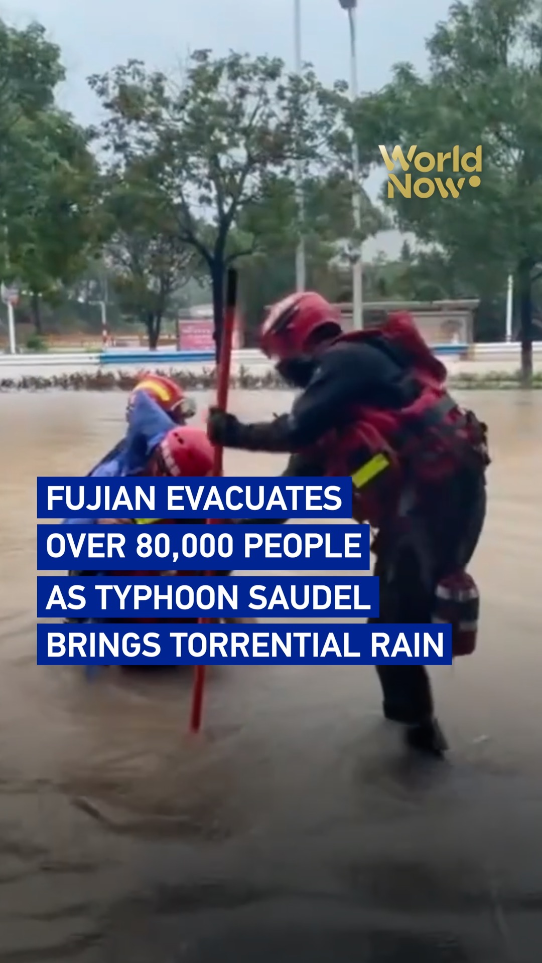Fujian evacuates over 80,000 people as Typhoon Saudel brings torrential rain