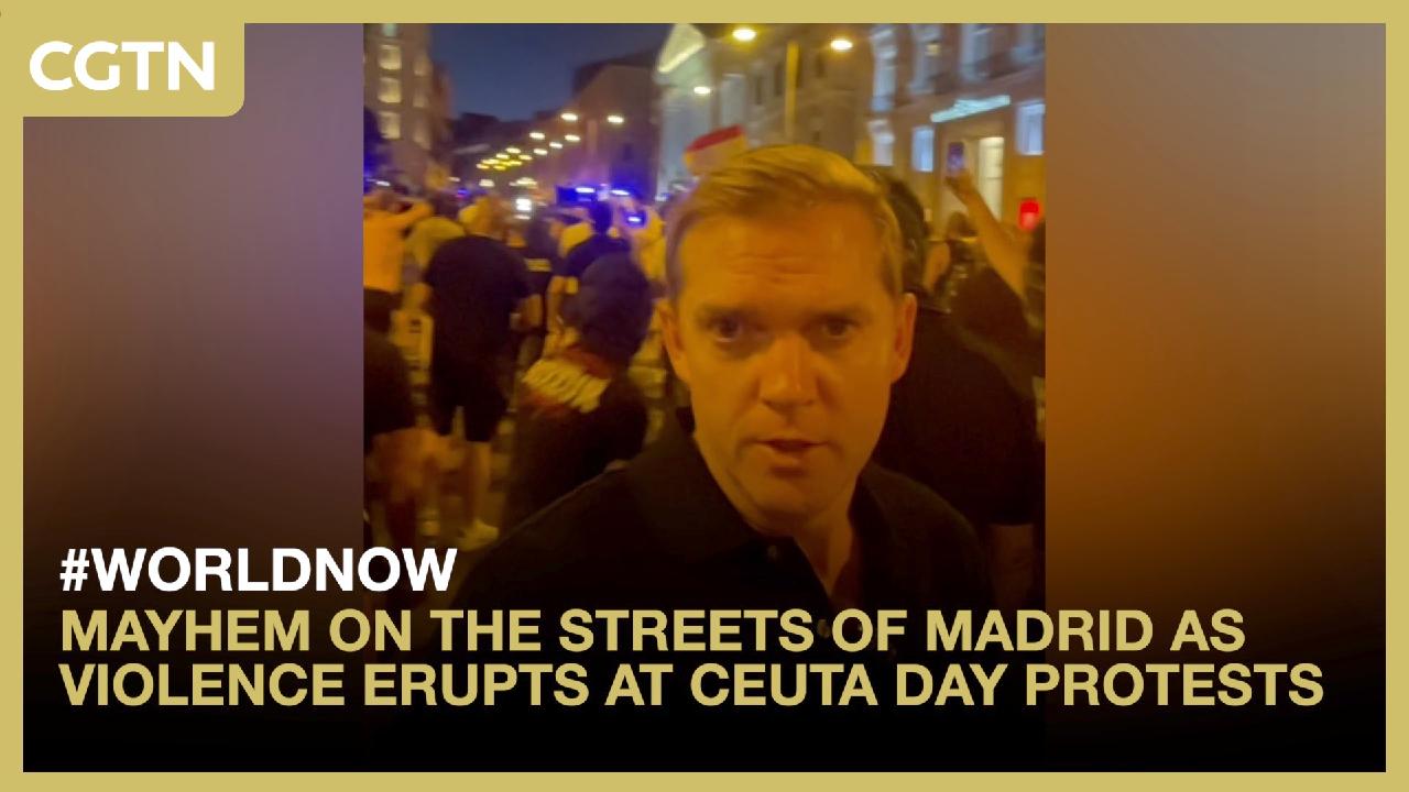 Mayhem on the streets of Madrid as violence erupts at Ceuta Day protests