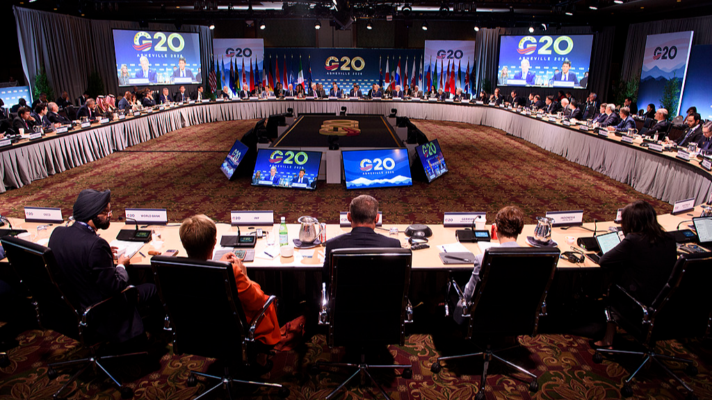 Global financial leaders participate in a plenary session for the 2026 G20 Financial meetings, Asheville, North Carolina, US, August 31, 2026. /VCG