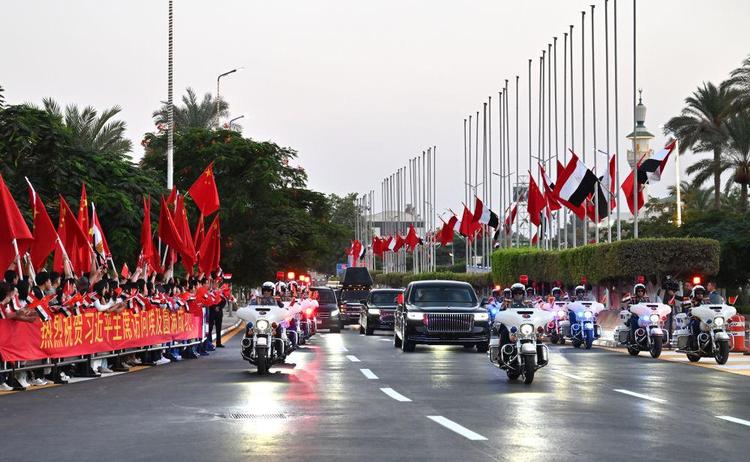 Chinese President Xi Jinping leaves Cairo after paying a state visit to Egypt, September 2, 2026. /Xinhua