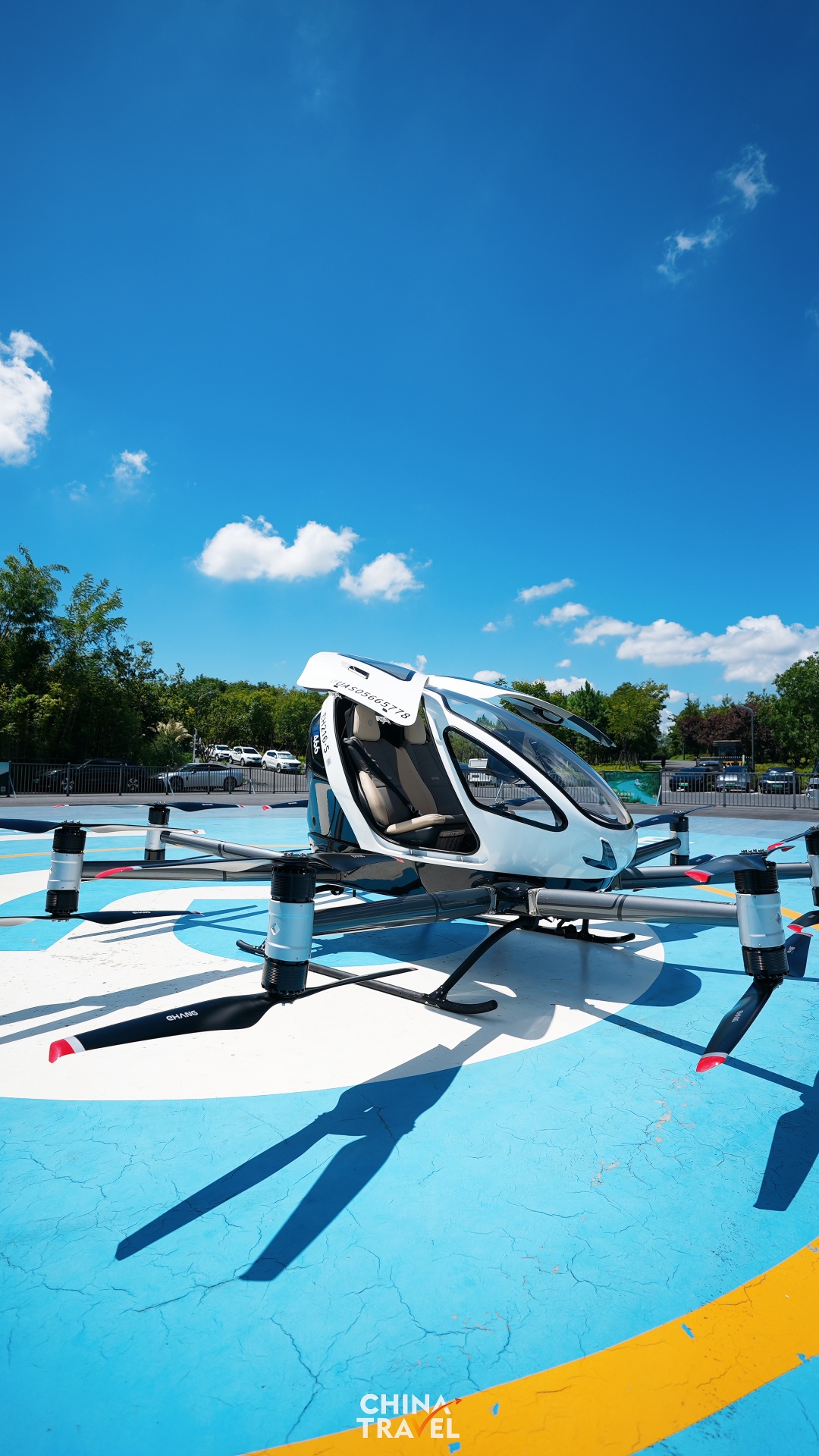An eVTOL (electric vertical take-off and landing) service has been launched in Hefei. /CGTN