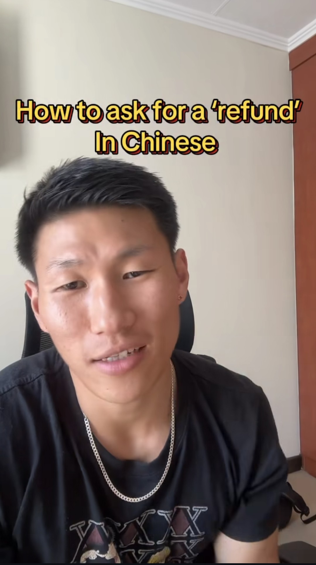 A screenshot from one of Allan's online lessons. He uses his knack for languages, and his blended heritage, to teach Chinese phrases through South African languages in short and humorous videos on social media. /@allan.sensei