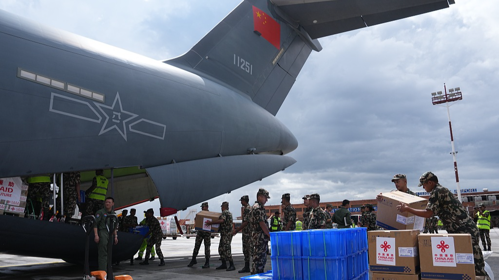 The third batch of disaster relief supplies and 10 Chinese forensic experts arrived at Tribhuvan International Airport in Kathmandu, Nepal, September 3, 2026. /VCG