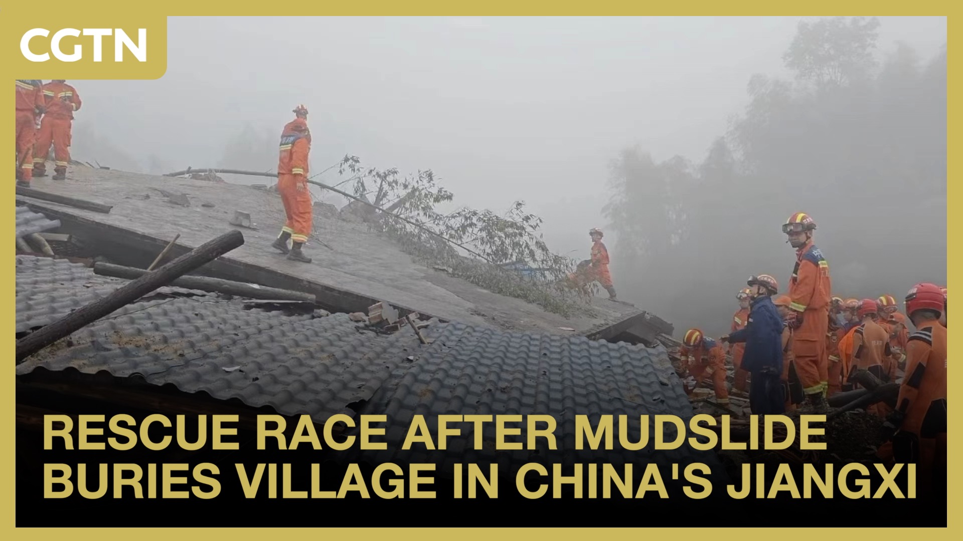 Rescue race after mudslide buries village in China's Jiangxi