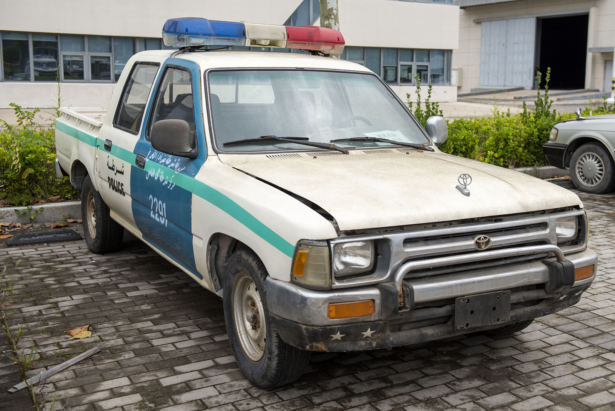A car prop used in the Chinese anti-war film 
