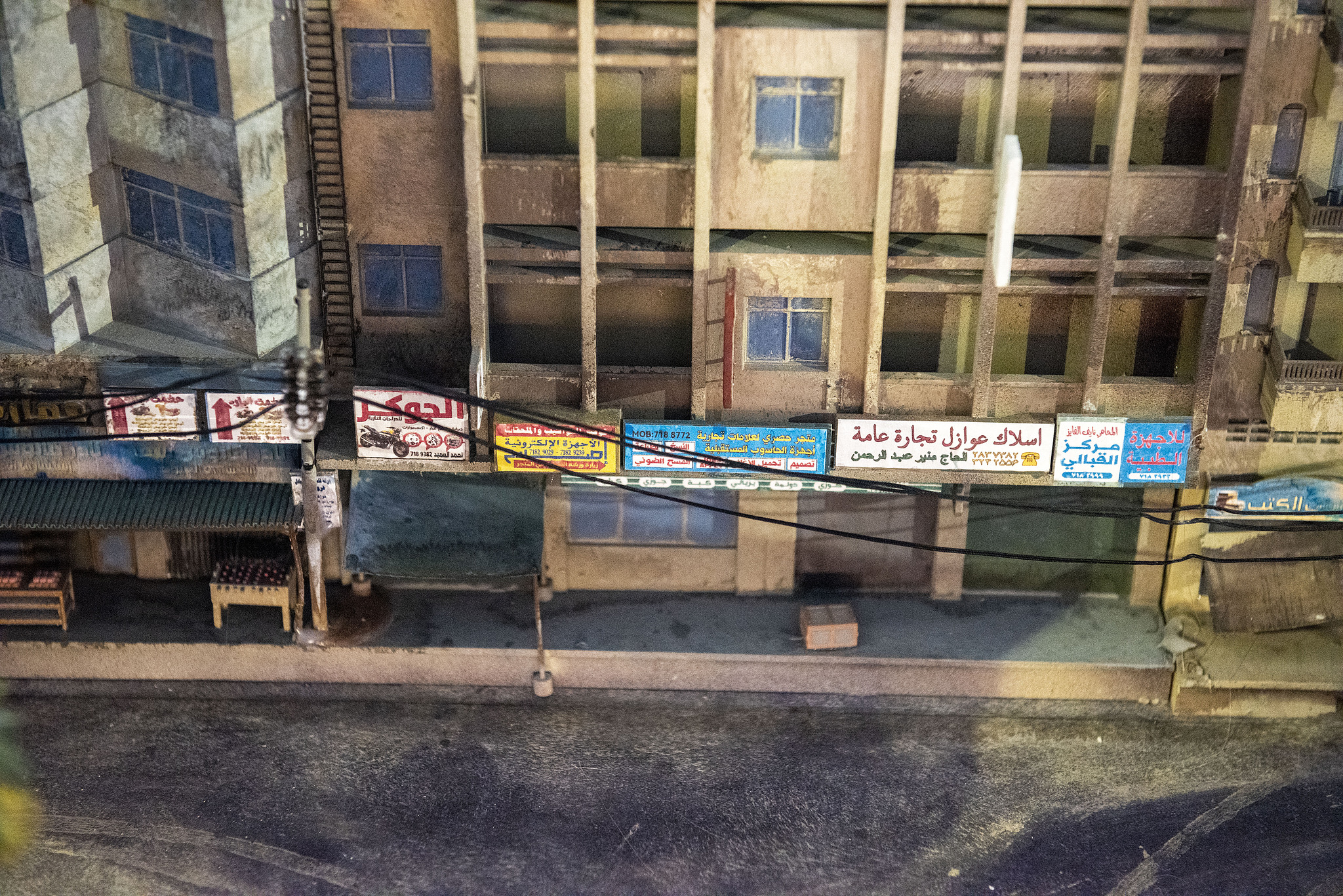 A scale model of the Middle Eastern town featured in the Chinese anti-war film 