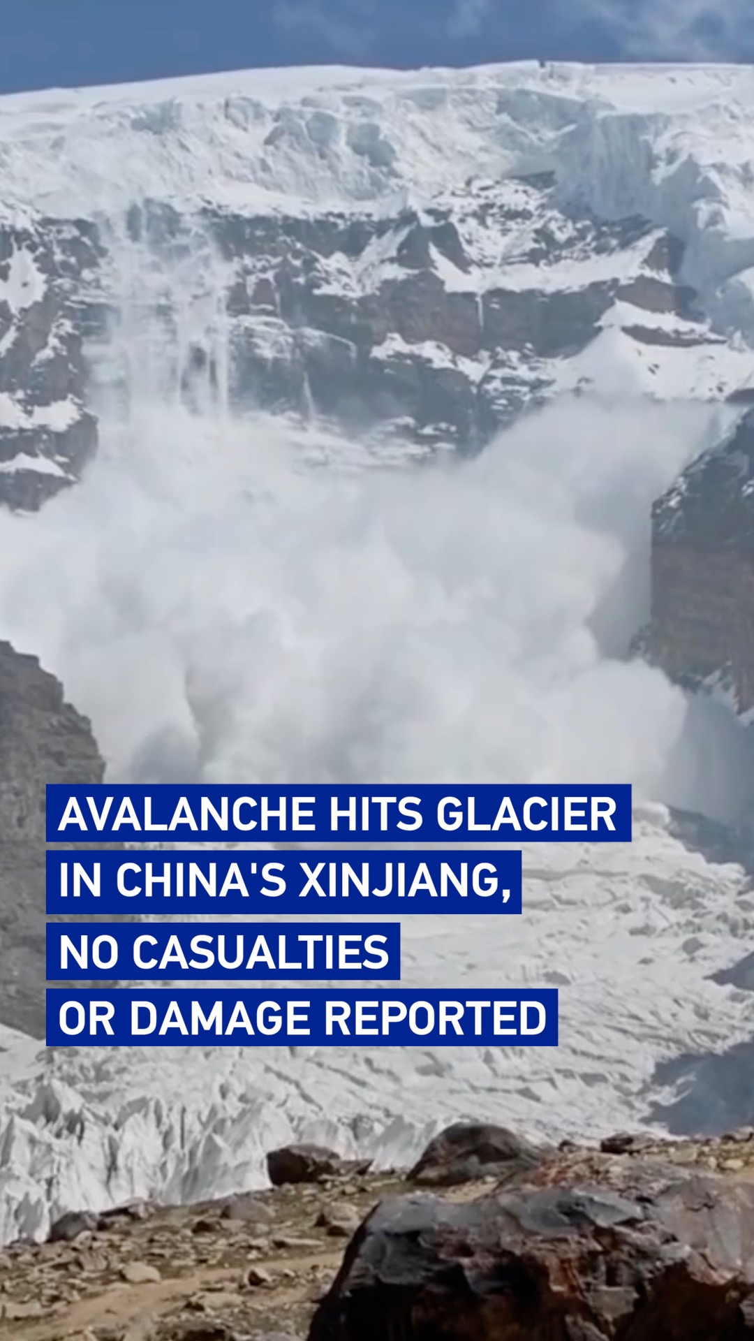 Avalanche hits glacier in China's Xinjiang, no casualties or damage reported