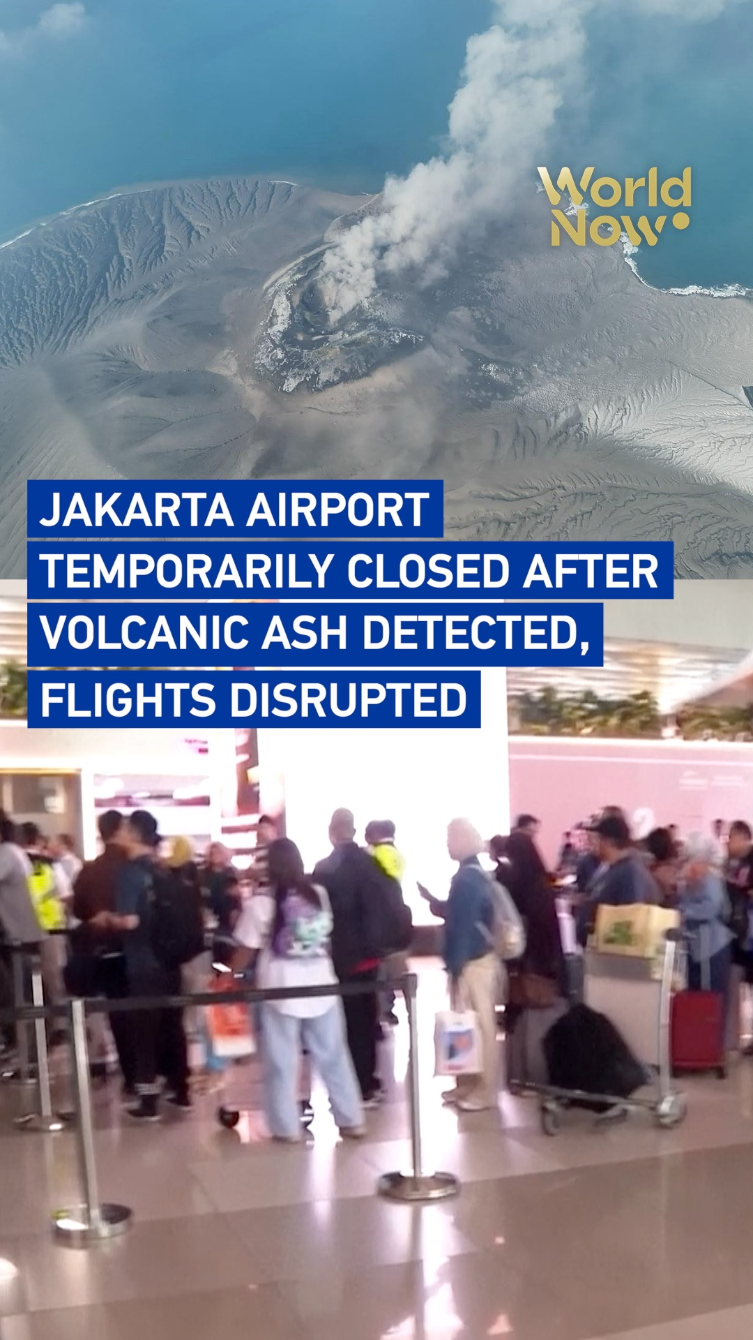 Jakarta airport temporarily closed after volcanic ash detected, flights disrupted