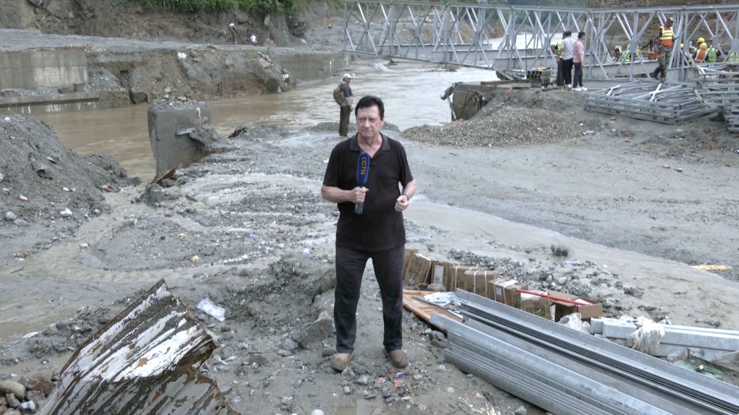 Zip line becomes lifeline in Nepal's flood rescue operation
