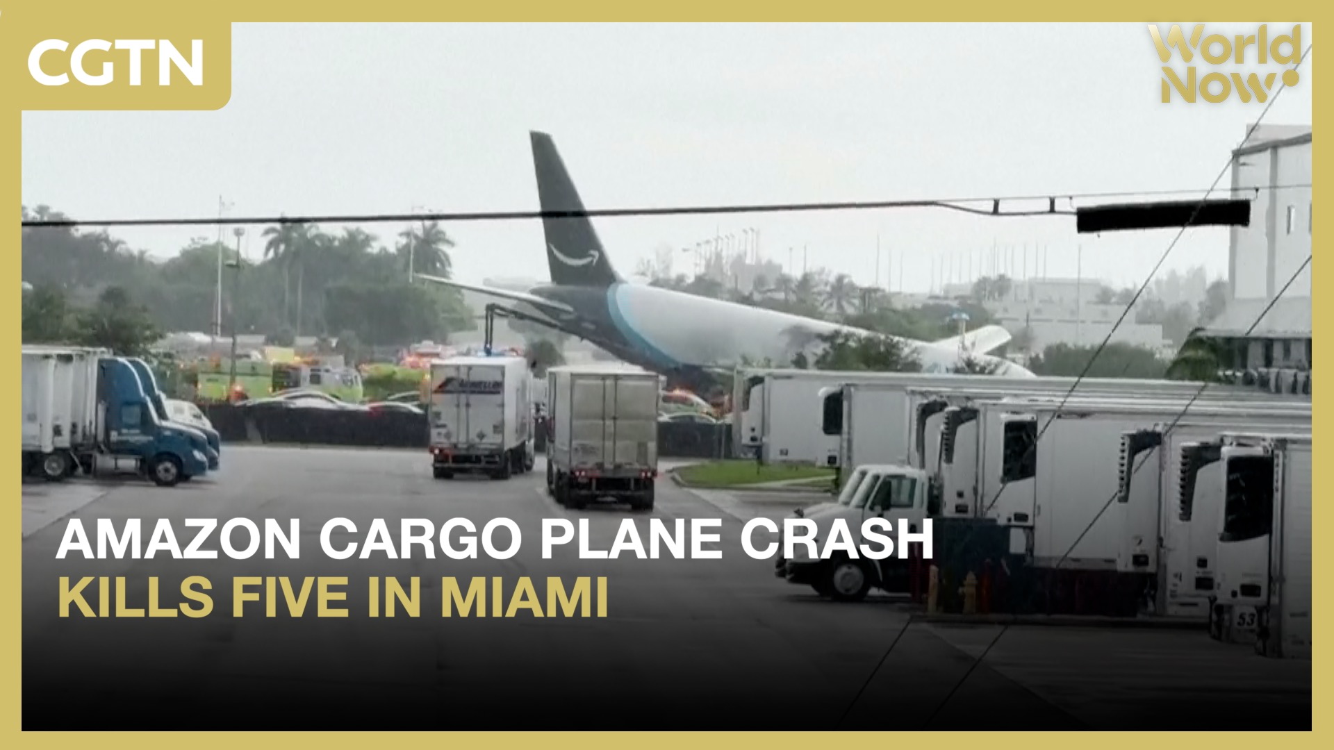 Amazon cargo plane crash kills five in Miami