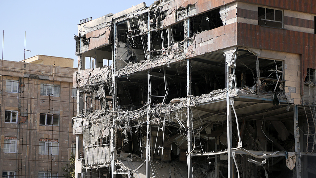 The devastating effects of attacks are seen in eastern Tehran, Iran, amid the ongoing conflict that began with US and Israeli operations against Iran, September 3, 2026. /VCG