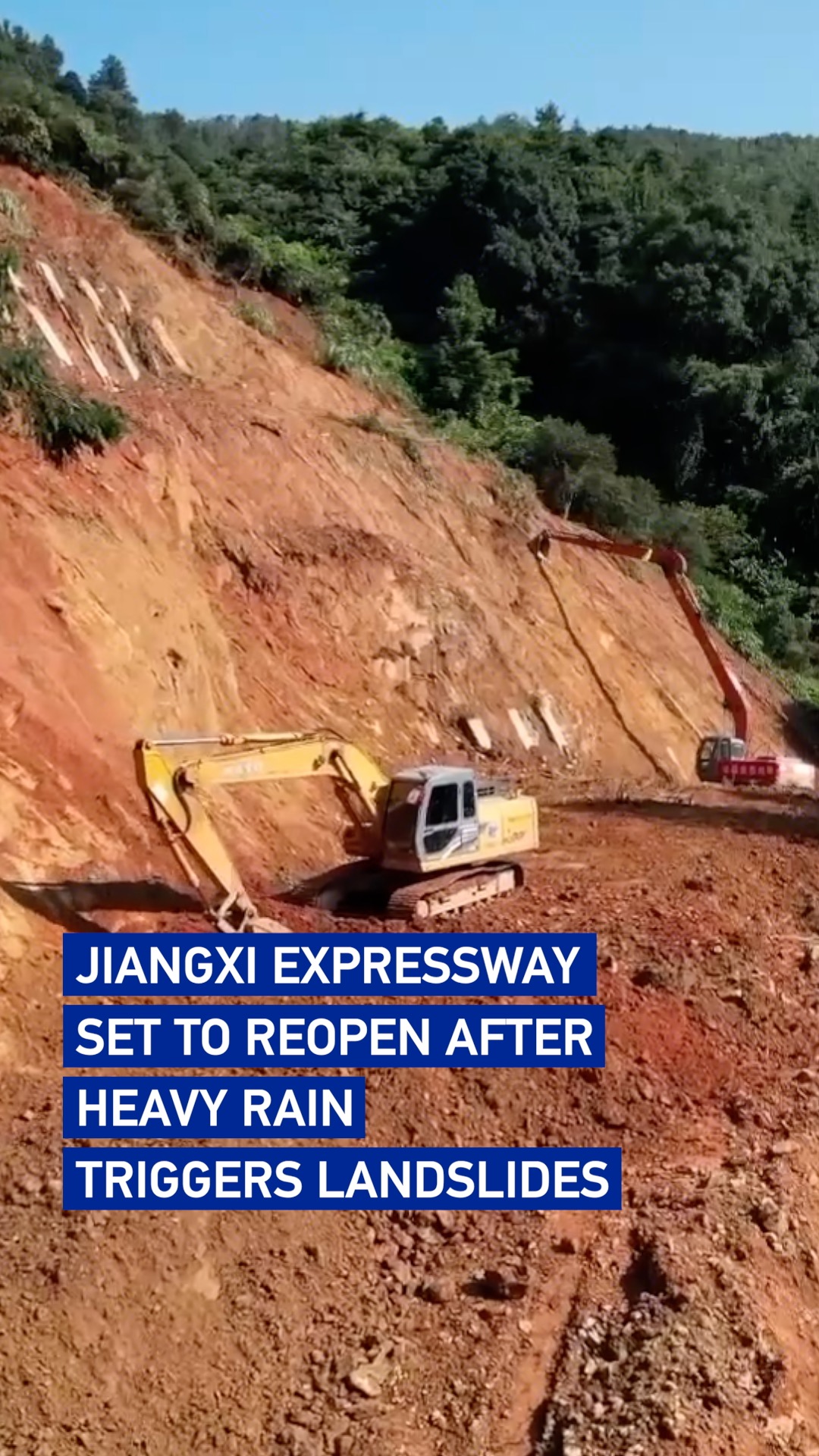 Jiangxi expressway set to reopen after heavy rain triggers landslides