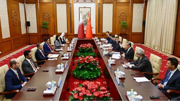 China's top diplomat holds talks with Qatari PM