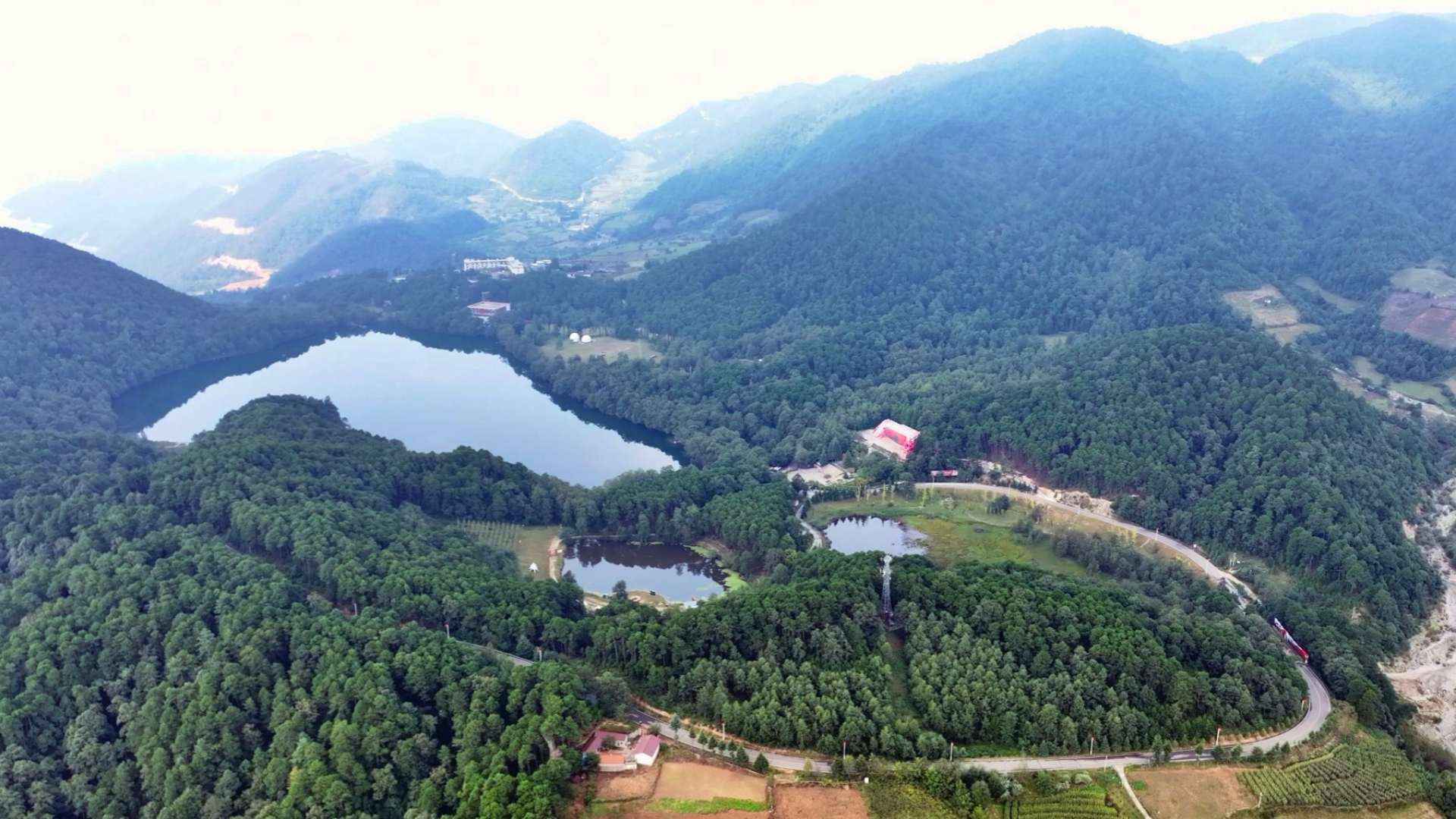 An aerial view of Yihai Village in Mianning County, Liangshan Yi Autonomous Prefecture, Sichuan Province, September 8, 2026. Zhang Kai/CGTN