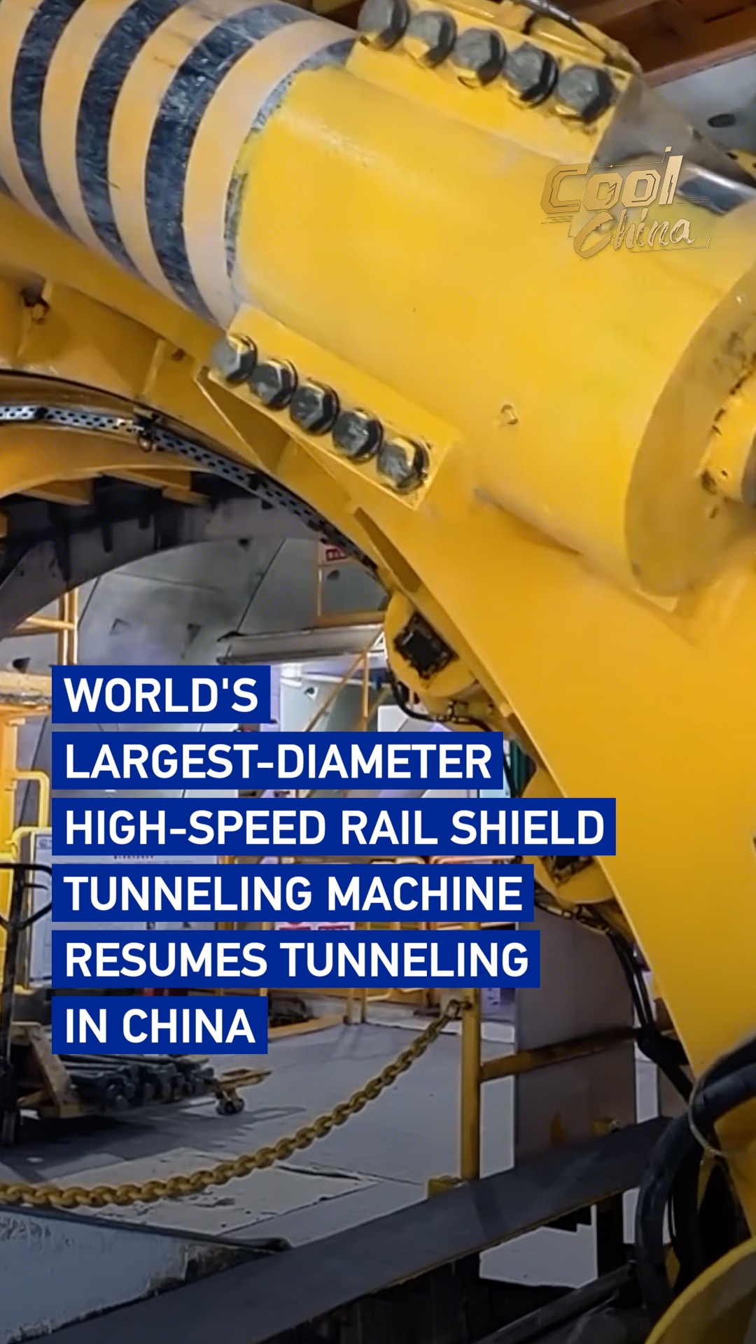 World's largest-diameter high-speed rail shield tunneling machine resumes tunneling in China