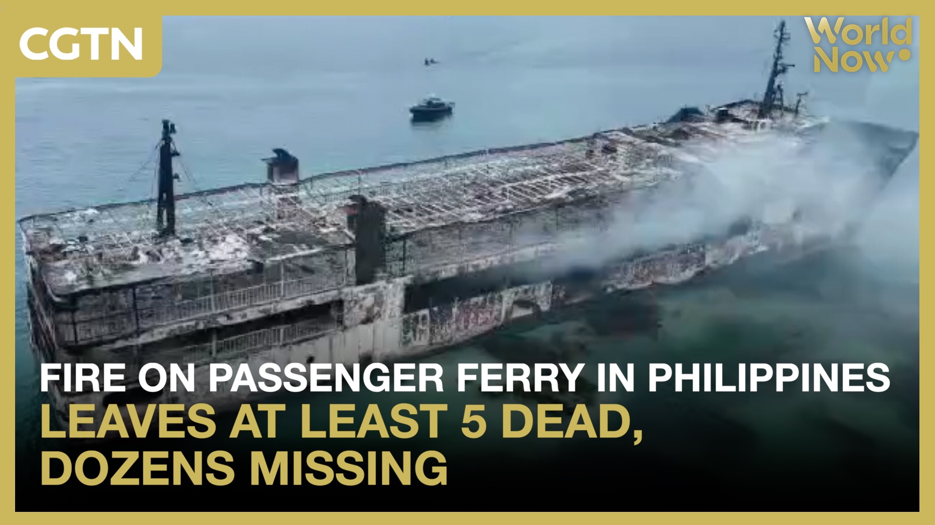 Fire on passenger ferry in Philippines leaves at least 5 dead