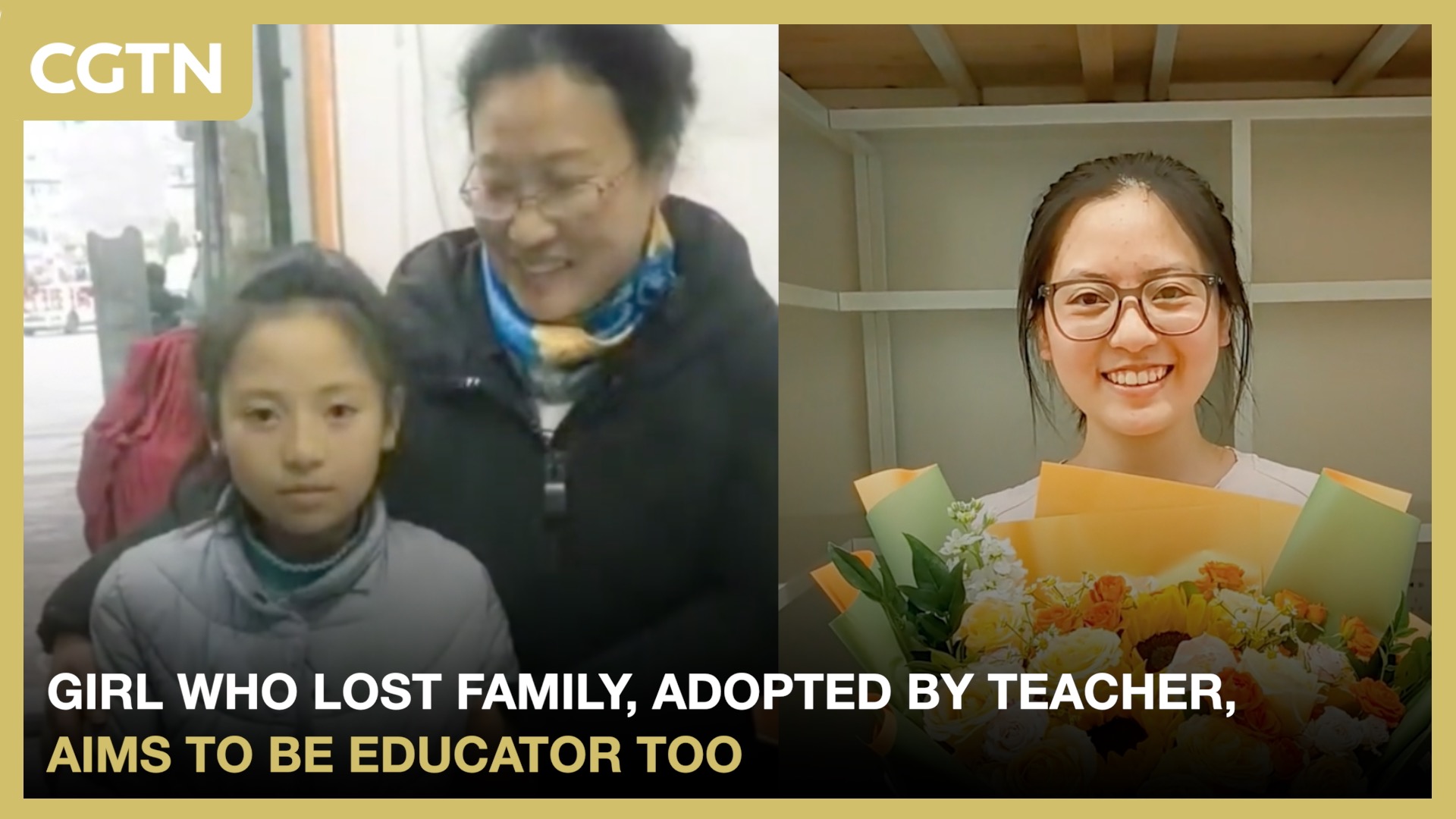 Girl who lost family, adopted by teacher, aims to be educator too