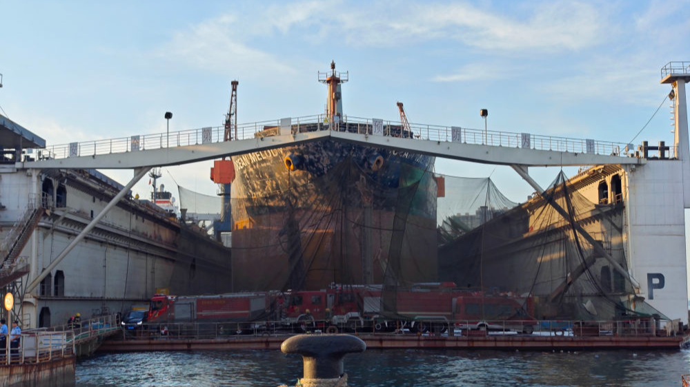 25 dead in cargo ship fire, east China's Qingdao