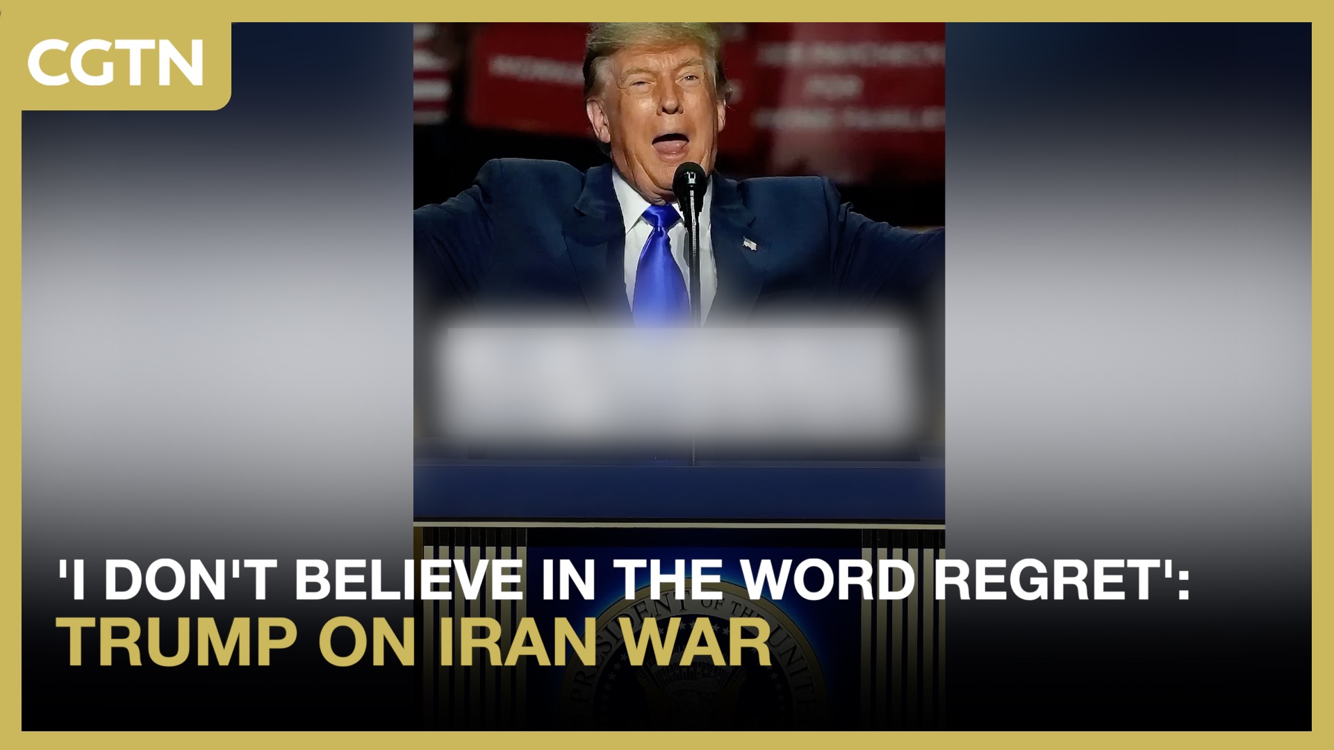 'I don't believe in the word regret': Trump on Iran war