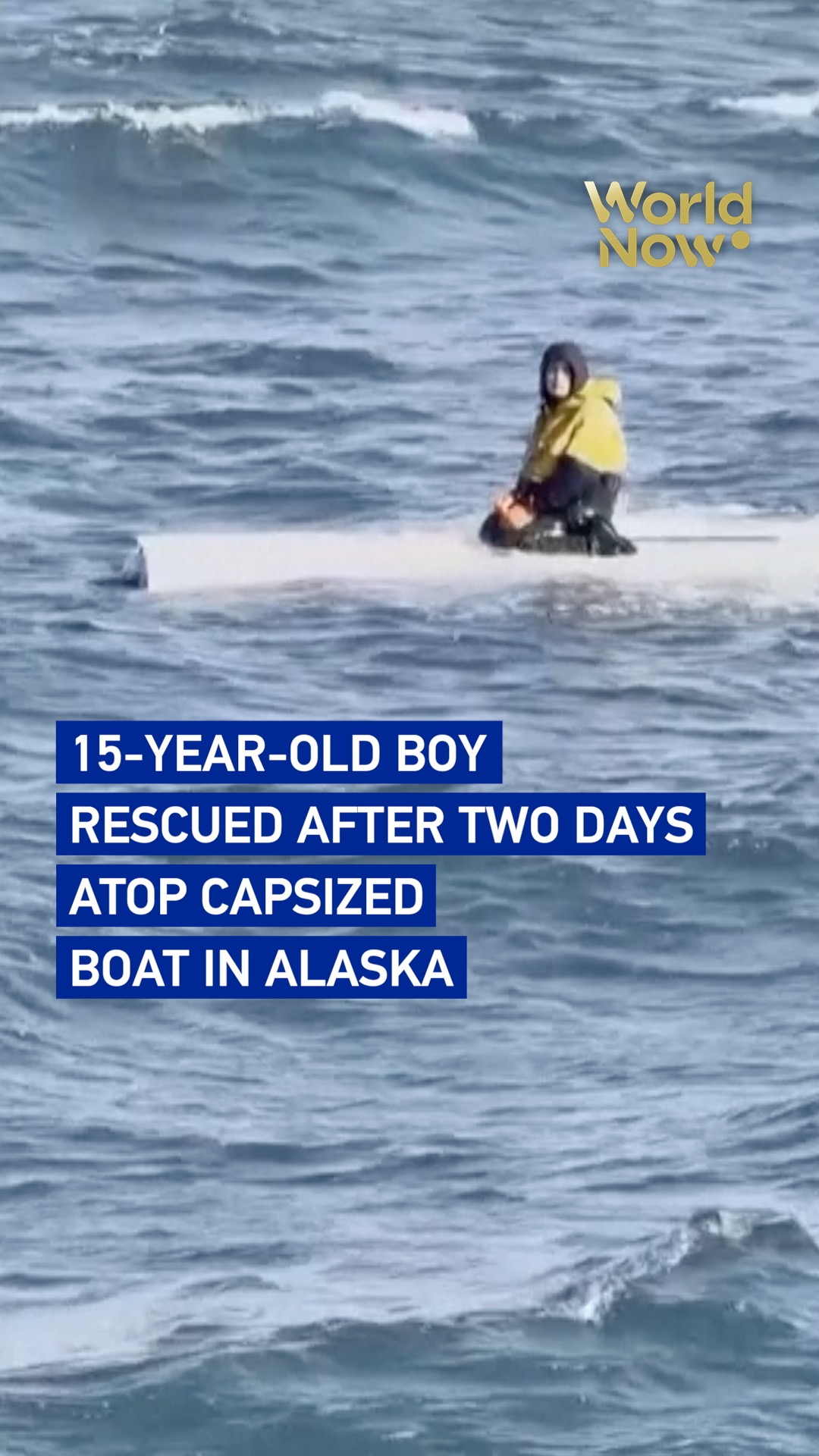 15-year-old boy rescued after two days atop capsized boat in Alaska