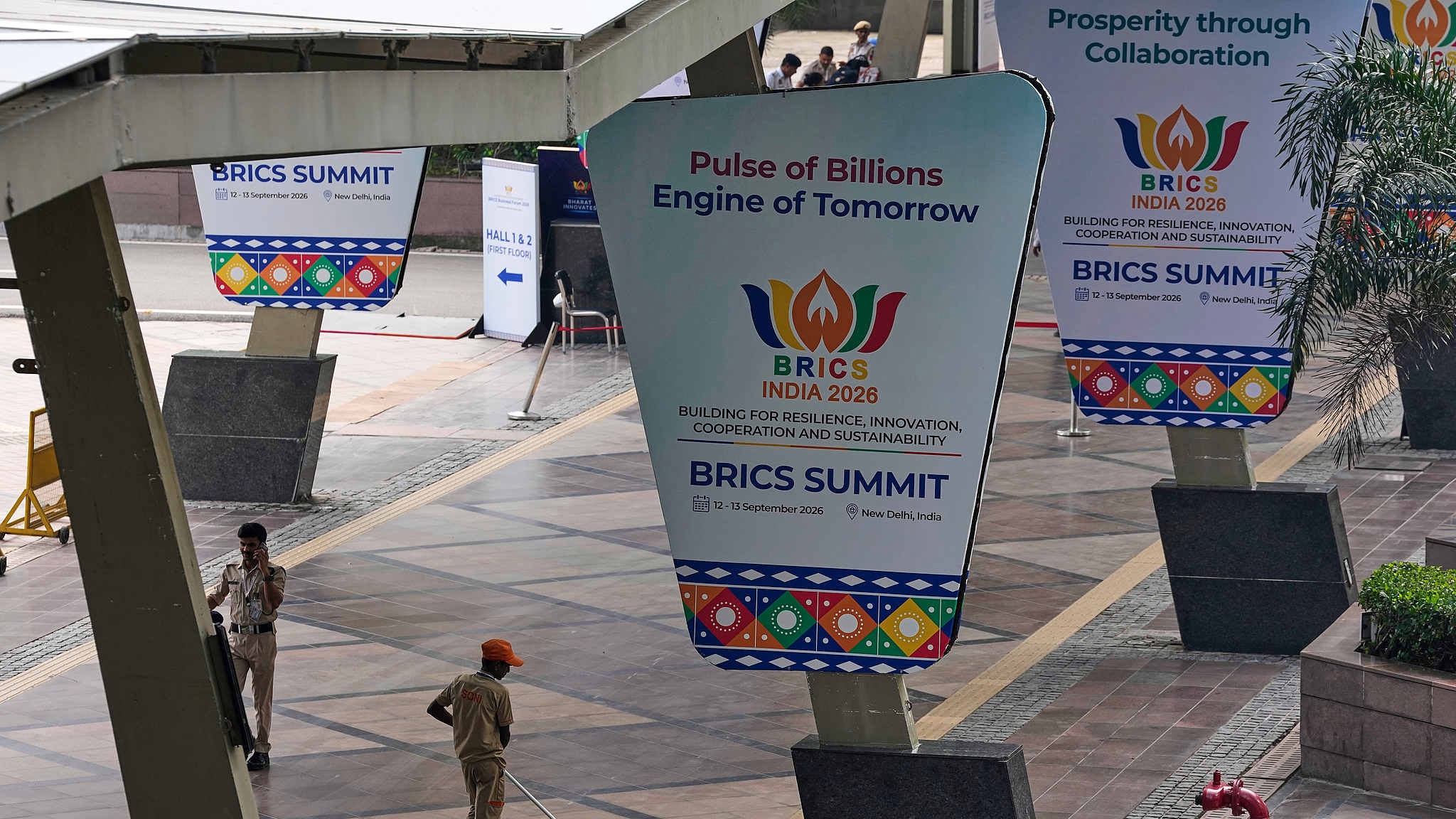 Signs put up for the BRICS Summit, in New Delhi, India, September 12, 2026. /CFP