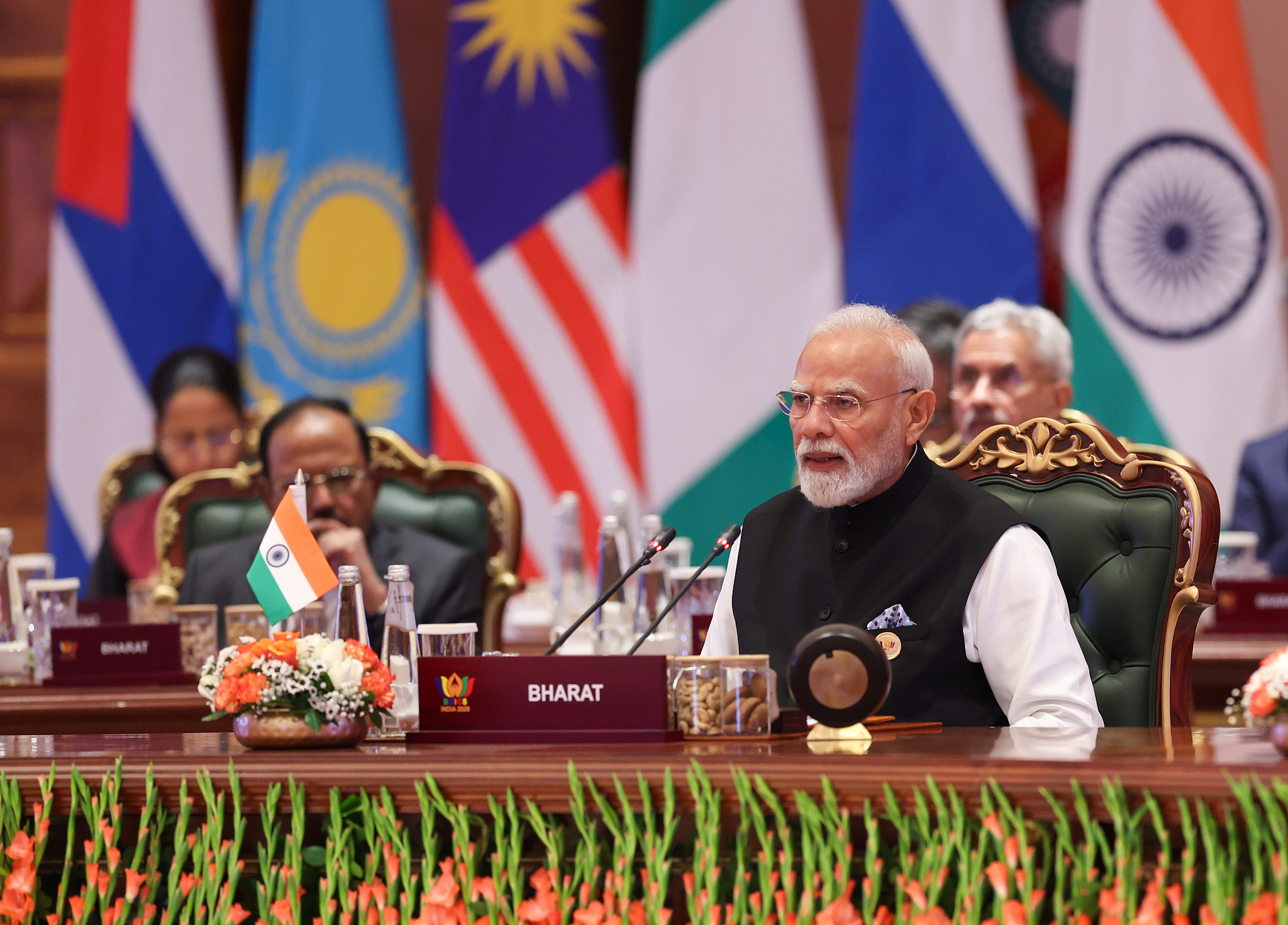 Indian Prime Minister Narendra Modi speaks during the BRICS summit in New Delhi, India, September 12, 2026. /VCG