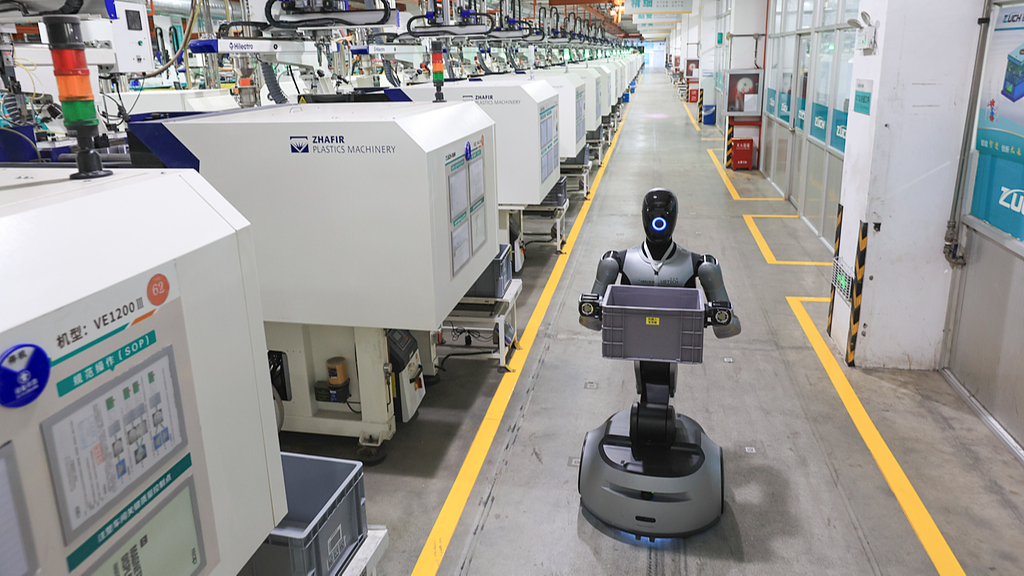A robot works in a smart factory in Wenzhou, east China's Zhejiang Province, September 8, 2026. /VCG