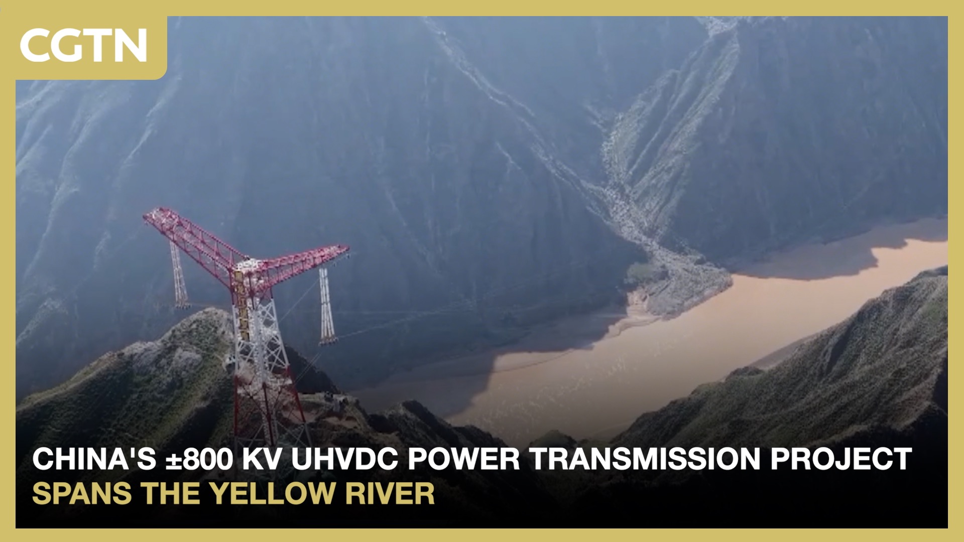 China's ±800 kV UHVDC power transmission project spans the Yellow River
