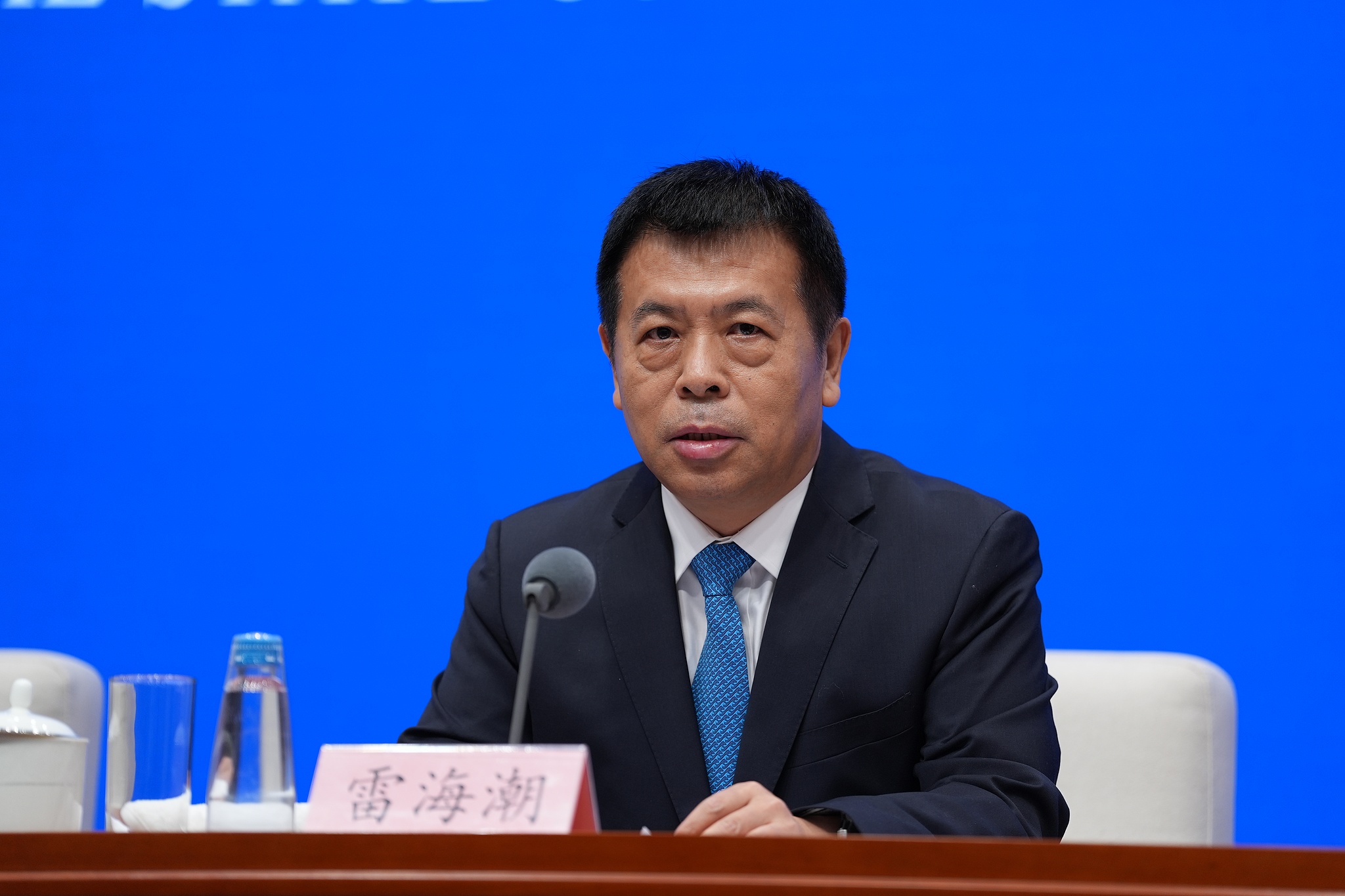 Lei Haichao, director of the National Health Commission, attends a press conference held by the State Council Information Office in Beijing, China, September 14, 2026. /VCG