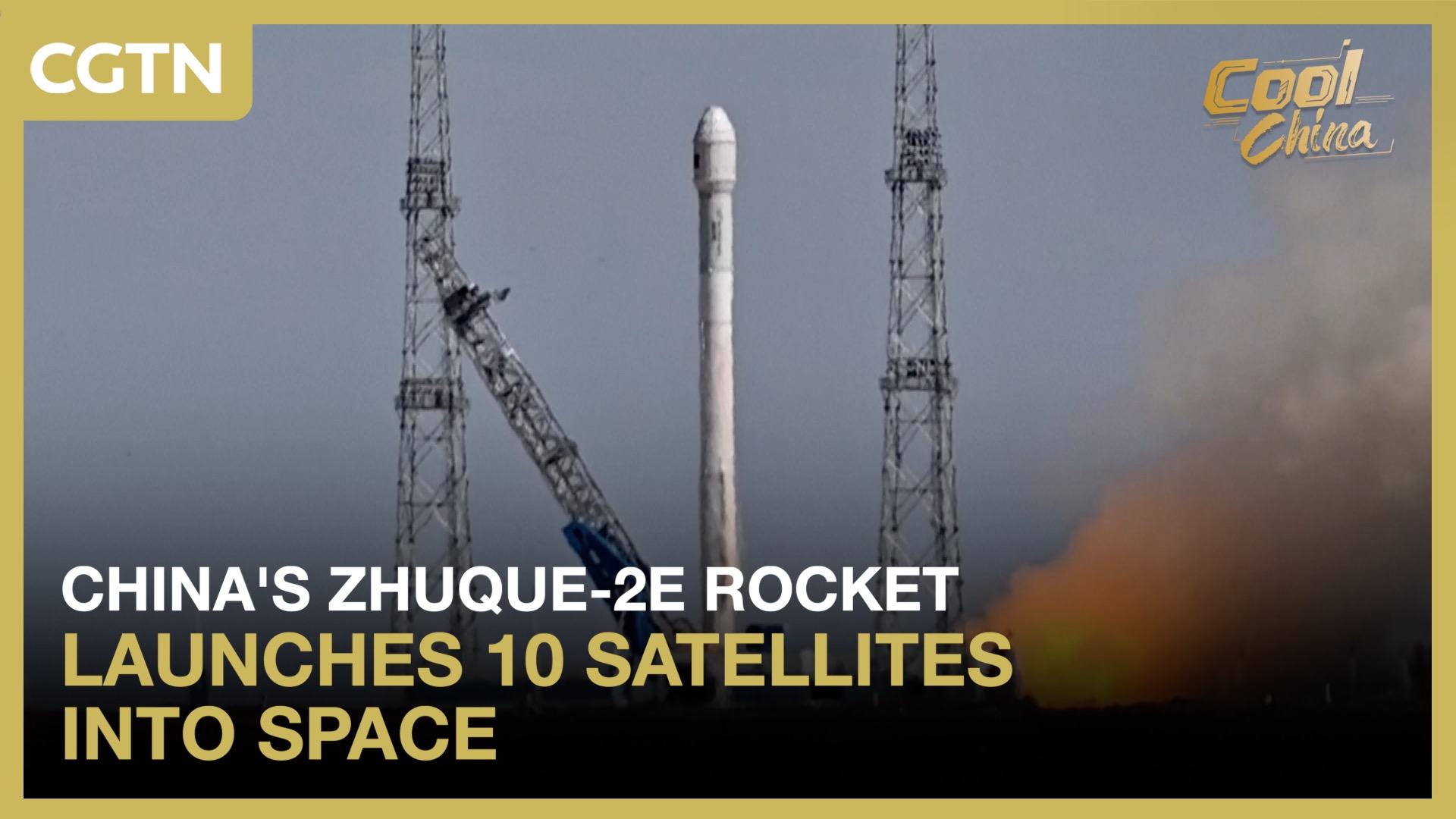 China's Zhuque-2E rocket launches 10 satellites into space