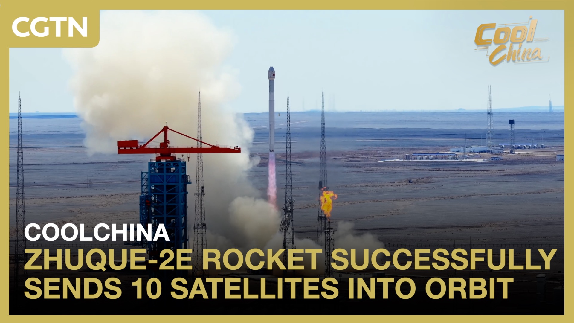 China's Zhuque-2E rocket sends 10 satellites into orbit