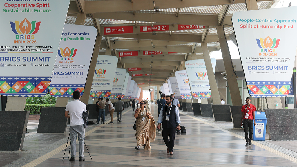 Media professionals at the 18th BRICS Summit in New Delhi, India, September 12, 2026. /VCG