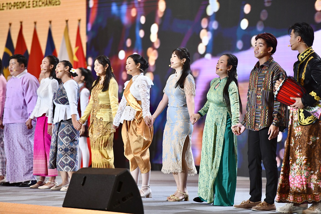 The launching ceremony of ASEAN-China Year of People-to-People Exchanges is held in Fuzhou, southeast China's Fujian Province, on February 2, 2024. /VCG