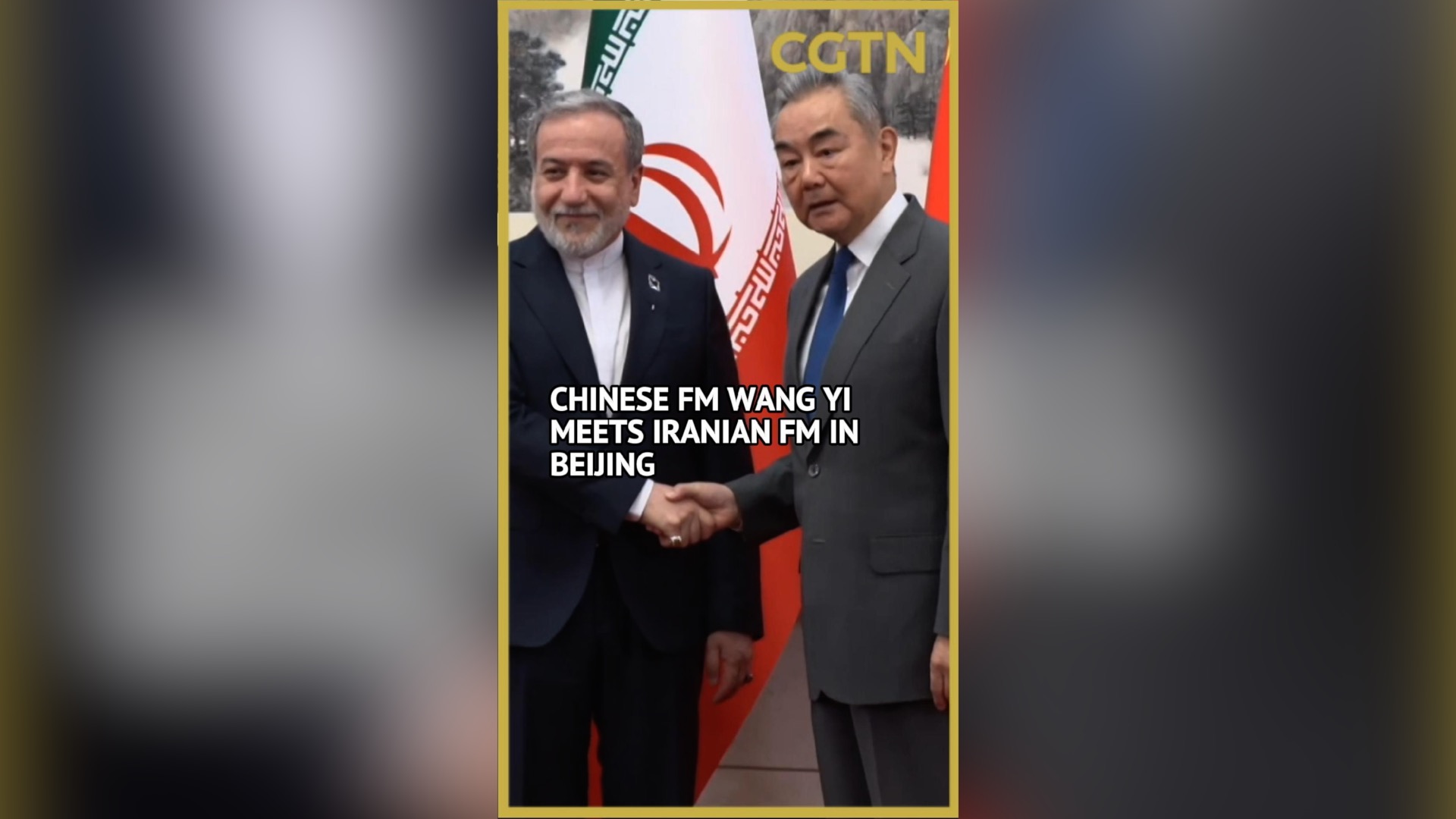 China's top diplomat holds talks with Iranian FM