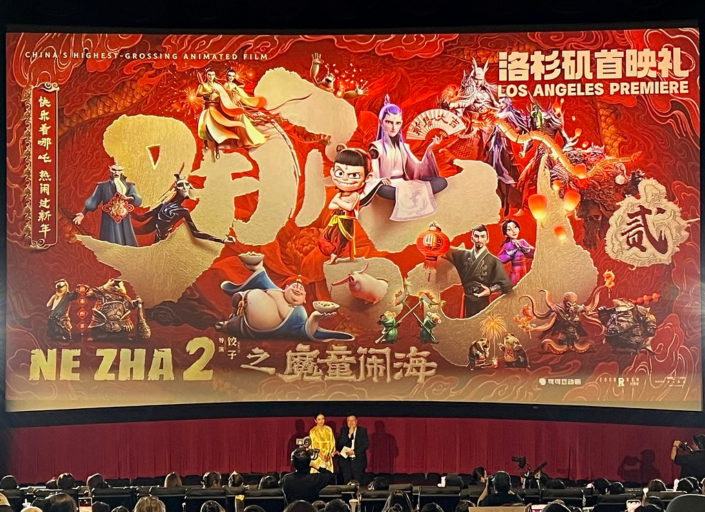 Angeles premiere of Chinese animated film Ne Zha 2 takes place at the TCL Chinese Theatre in Los Angeles, California, US, on February 8, 2025. /VCG