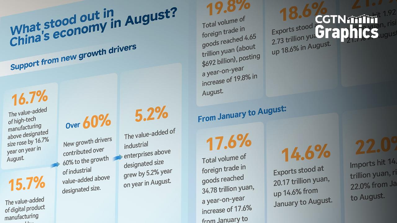 Graphics: What stood out in China's economy in August?