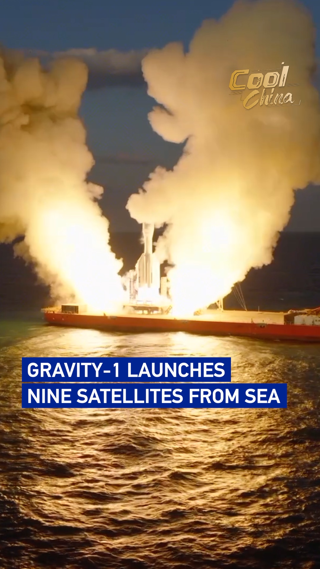 Gravity-1 launches nine satellites from sea